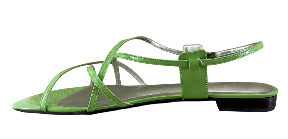 Talbots Women’s Green Leather Ankle Buckle Open Toe Shoes Size 10 - Image 3 of 4