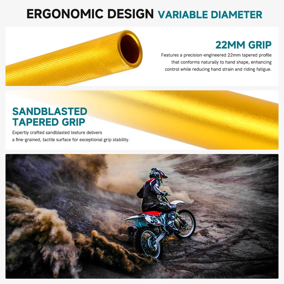 1-1/8" 28mm Motorcycle Handlebars Fat Drag Bar For Suzuki RM RMX RM-Z 125 250 - Image 4 of 4