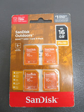 SanDisk Outdoors SDHC UHS-I Card 4-Pack 16GB - Brand New**