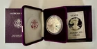 1986 S AMERICAN EAGLE ONE OUNCE PROOF  SILVER BULLION $1 COIN; BOXED, W/COA