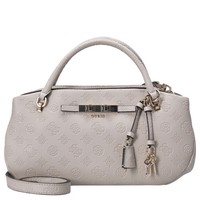 Guess Carmella 3 Comp Satchel - Henkeltasche 30 Cm (Bone Logo)