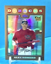 2008 Topps Chrome #202 Alex Romero Copper Refractor RC Rookie Card Diamondbacks. rookie card picture