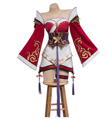 League of Legends Ahri Cosplay Custome Set Dress&Tail Halloween LOL Female