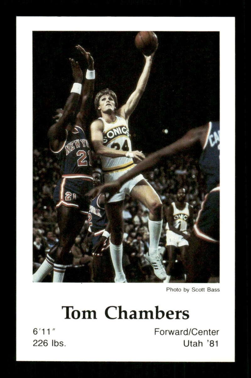 1983-84 Seattle Supersonics Police #3 Tom Chambers RC rookie NM-NMMT clean BXCP5