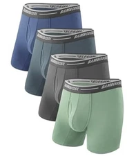  Men's Underwear Boxer X-Large 04-aqua/Haze Blue/Gray/Grayish Blue(4 Pack)