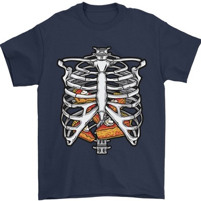 Pie Innen A Skelett Torso Lustig Essen Herren 100% Baumwoll