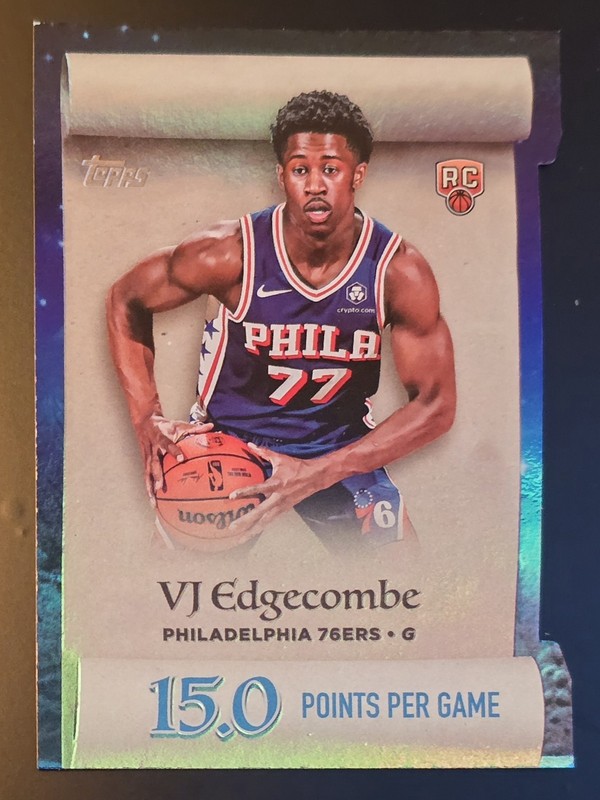 2025-26 Topps Holiday - Making the Nice List VJ Edgecombe #ML-3 (RC) VJ1