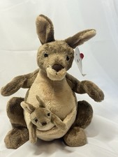 Gund Jirra Kangaroo And Baby Joey Stuffed Animal Plush 10" Toy