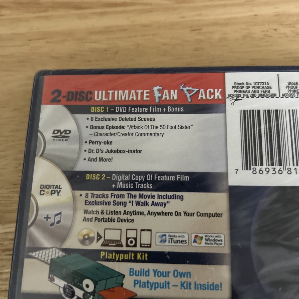 Phineas and Ferb: The Movie - Across the 2nd Dimension (DVD, 2011