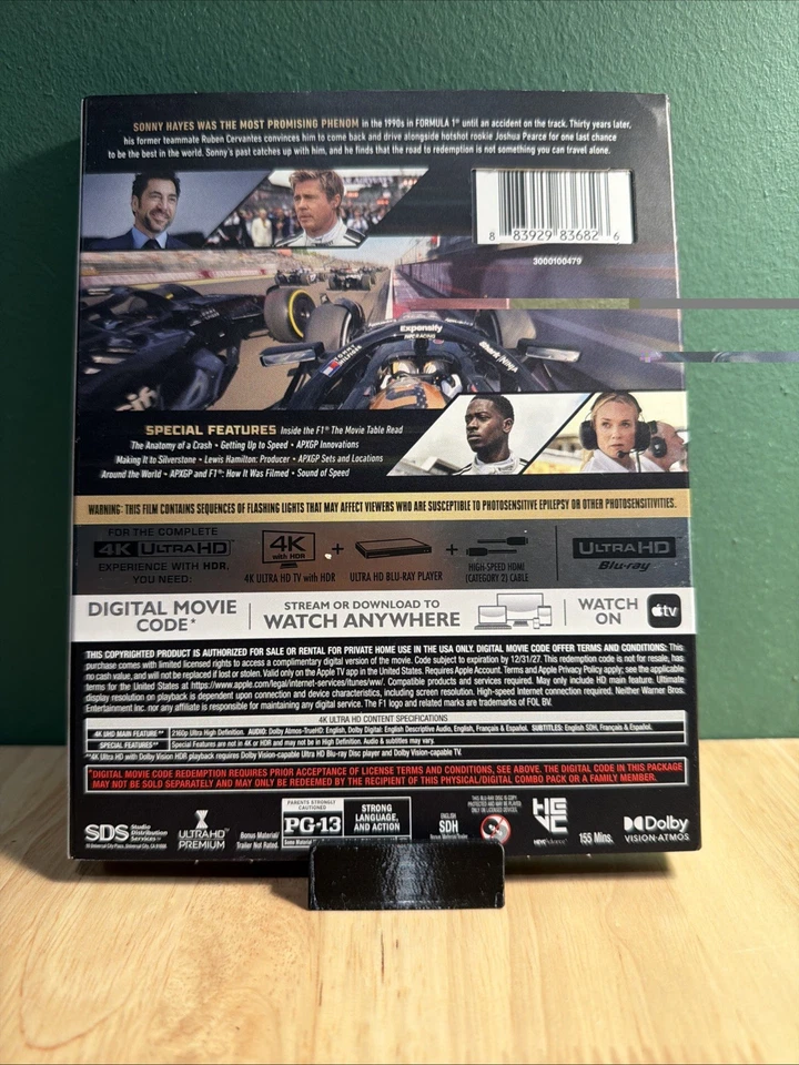 F1 (2025) [4K UHD Blu-ray, Slipcover, Pre-Owned] - Image 2 of 4