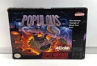 Populous Super Nintendo SNES 1991 CIB Complete Poster Tested