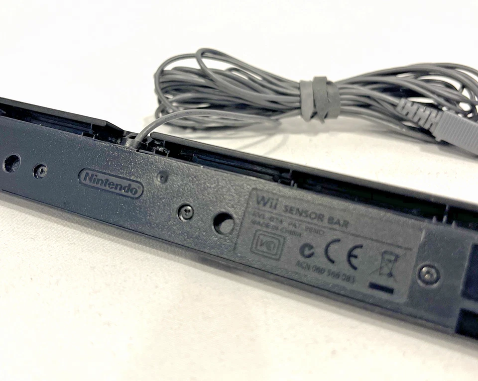 OFFICIAL BLACK WIRED SENSOR BAR RVL-014 FOR NINTENDO WII & WII U CONSOLE OEM - Image 4 of 4