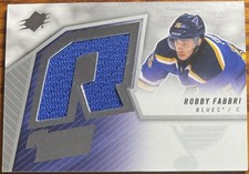 2015-16 SPx ‘05-06 Retro Rookie Jerseys Robby Fabbri #SPXR-RB St. Louis Blues