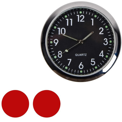 Compact 4x4 cm car dashboard clock - modern analog clock for any vehicle