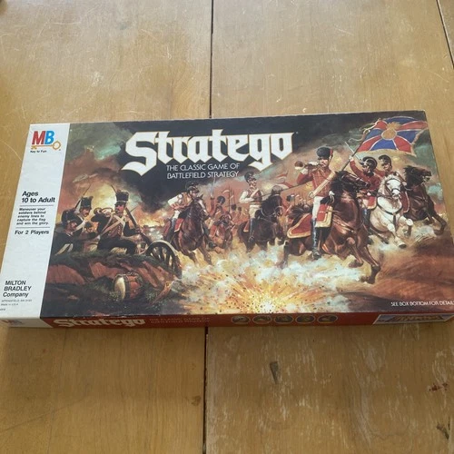 Vintage Stratego 1986 Board Game Milton Bradley Battlefield Strategy Complete