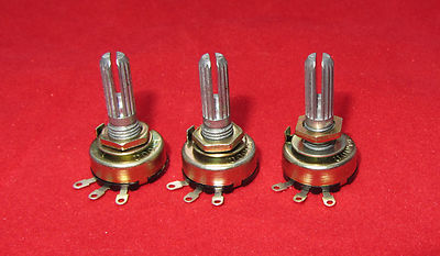 3 x Alpha 500 OHM Linear Taper Pot, Split Ribbed Shaft, B500OHM Potentiometer BG