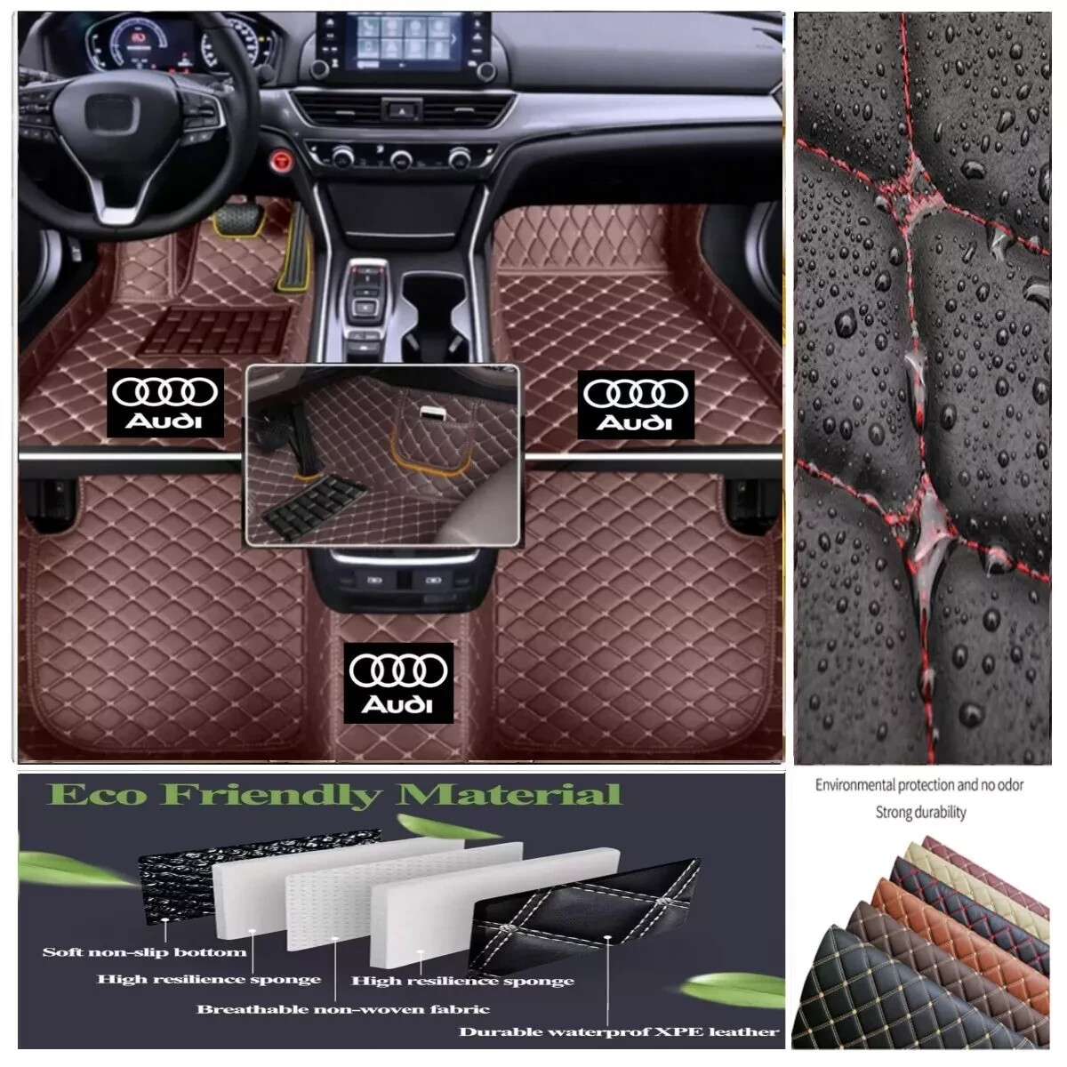 For Audi All Models Car Floor Mat Auto Liner Carpet Rug Custom 2000-2024 Luxury