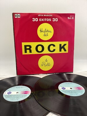 (joya musical 30 exitos : Historia del ROCK & ROLL (ORFEON MEXICO 2x LP) EX/EX+