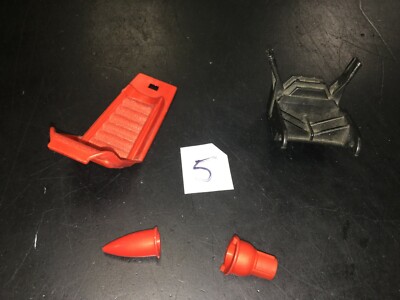 Vintage GI Joe Cobra Parts 1988 Adder LOT #5 Missile Rack Nose Cone Funnel Seat