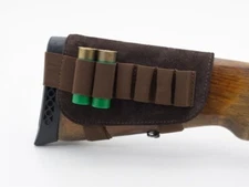 Cartridge belt buttstock 6 bullets 12 gauge suede brown
