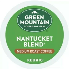 NANTUCKET BLEND K-Cups Keurig Green Mountain Coffee MEDIUM ROAST POPULAR CHOICE