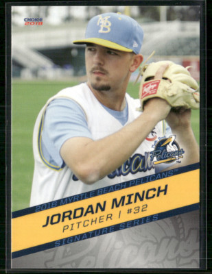 Jordan Minch 2018 Myrtle Beach Pelicans Team Set 