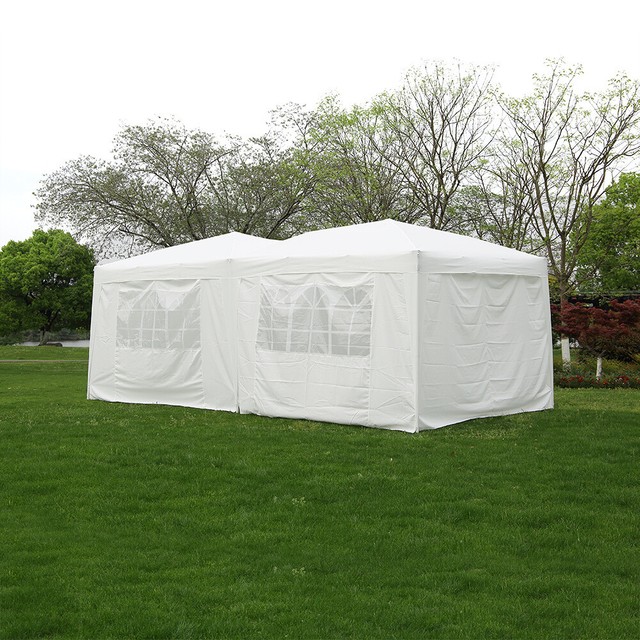 Garden Marquee Awning Canopy Outdoor Metal Gazebo Side Panels Air Vent