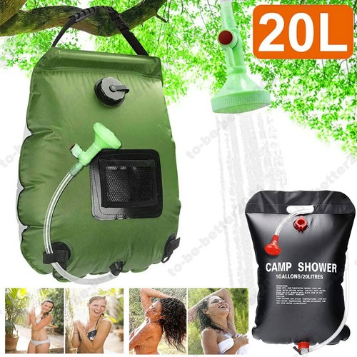 Portable Shower Outdoor Camping Hiking Solar Shower Bag Heating Bathing Showers