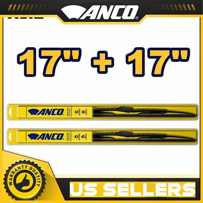 2pcs Direct ANCO Wiper Blade Size 17 / 17 Front Left and Right (PAIR)
