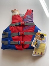 NEW MAUI AND SONS YOUTH UNIVERSAL LIFE VEST PFD 50 lbs - 90 lbs RED  BLUE