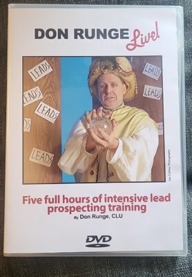 Don Runge Live Intensive Lead Prospecting Training DVD Set Brand New FREE SHIP