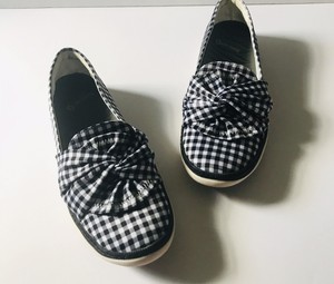 gingham slip ons