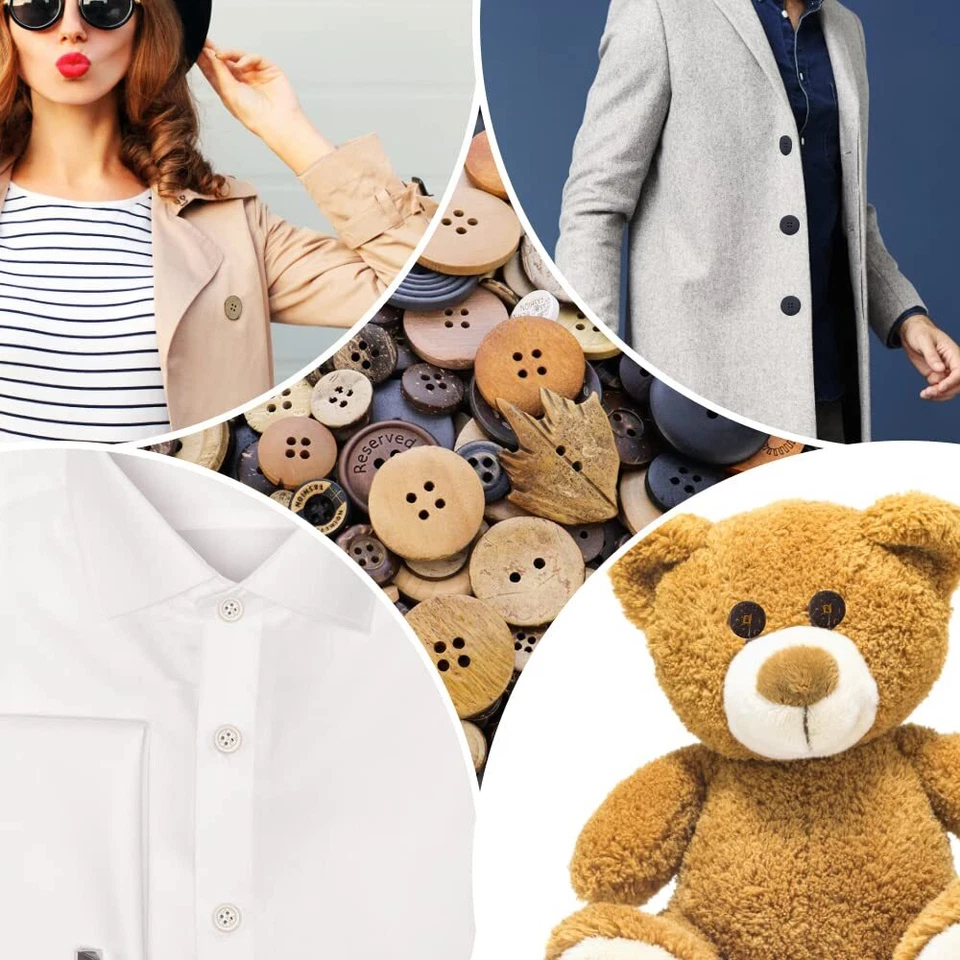 	600 деревянных кнопок разных цветов TCOTBE для рукоделия сделай сам	 - Изображение 4 из 4