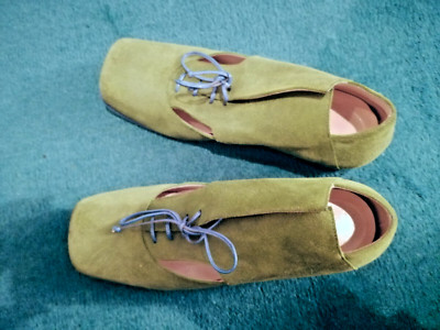 extravagante grün-blaue Wildlederschuhe von Lisa Tucci, Gr. 38, selten getragen