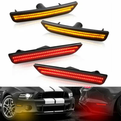 4x Pour FORD MUSTANG 2010-2014 feu de Position Latéral LED Avant et Arrière Fumé