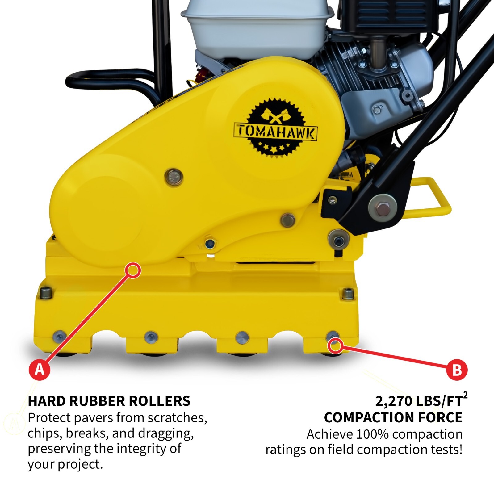 5.5 HP Honda Paver Roller Compactor 17x12 for Pavers, Bricks, Stone ...