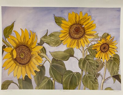 Fay Mack - Sunflowers Signed and Numbered L/ED Lithograph 