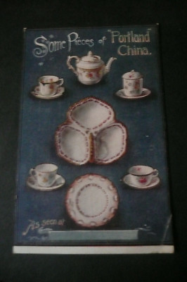 PORTLAND CHINA BLUE TUCK GEFEIERTE PLAKATE WERBUNG POSTKARTE RAR