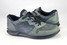 Ecco Gr.39  Damen Comfort Halbschuhe Sneaker Slipper Leder Blau  TOP   i 606