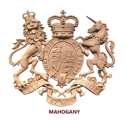Great Britain Coat of Arms solid hardwood - Picture 6 of 8