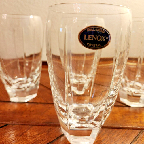 RARE ELEGANT LENOX CRYSTAL "OLYMPIC" 5 1/4” HIGHBALL GLASSES (Set of 4) - Picture 3 of 6