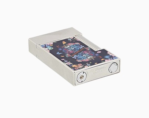 S.T.Dupont Lighter Ligne 2 Cling Skull & Flowers - Picture 5 of 5