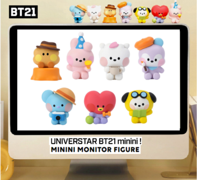 BTS BT21 MONITOR FIGURE Universtar Line Friends Official +