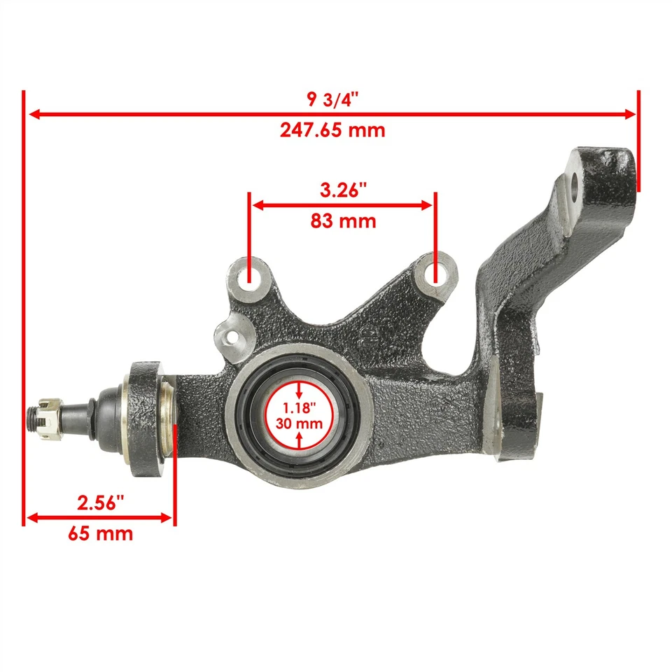 Nudillo de rueda delantera izquierda y derecha para Yamaha 5UG-F3501-12-00 5UG-F3502-12-00 Foto 2 de 4