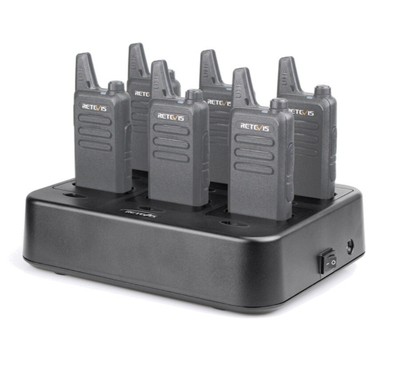 RTC22 6-Bank Multi-Charger adapter for Retevis RT22 RT622 RB19 RB619