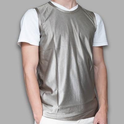 EMF 100% T-Shirt Strahlenschutz Herren Damen Unisex Faraday Silberstoff Tank Top