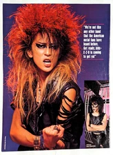 EZO / LOUDNESS / MASAKI YAMADA / 1989 MAGAZINE FULL PAGE PINUP POSTER CLIPPING