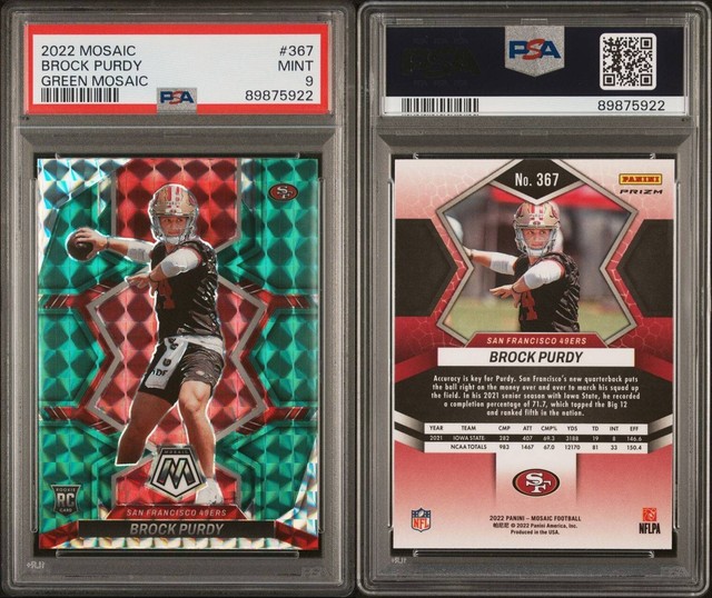 Brock Purdy 2022 Panini Mosaic Green