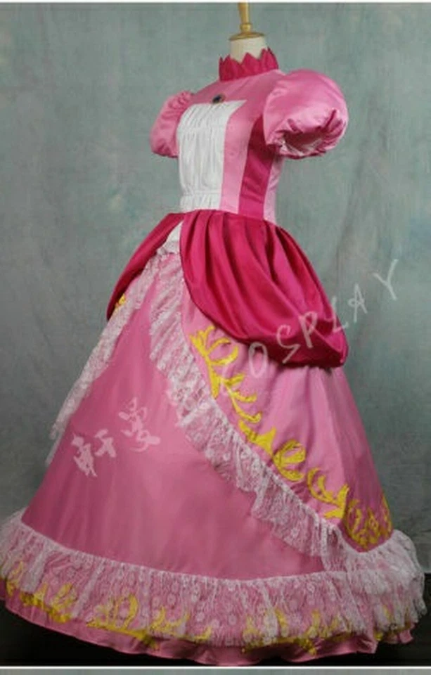 Disfraz de Super Mario Princesa Melocotón Margarita Adulto Bros y Luigi Vestido con disfraces Foto 3 de 4