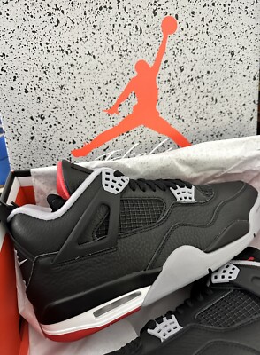 Nike Air Jordan 4 Retro Bred Reimagined Mens 10.5 FV5029-006 | eBay